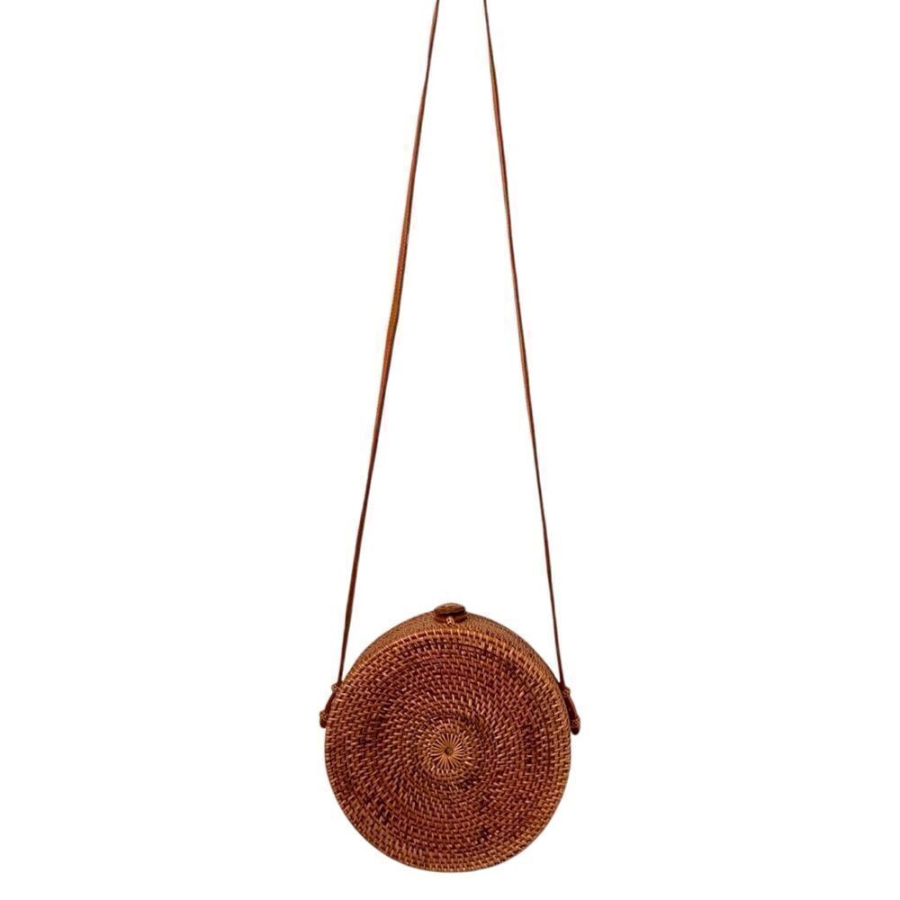 Boho Round Rattan Bag